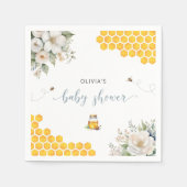 ビーハニーバラお尻フラワーベビーシャワー スタンダードカクテルナプキン (正面)