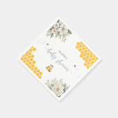 ビーハニーバラお尻フラワーベビーシャワー スタンダードカクテルナプキン (角)