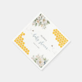 ビーハニーバラお尻フラワーベビーシャワー スタンダードカクテルナプキン (角)