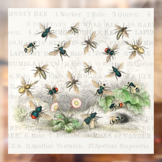 ビーハニーワーカークイーンビーズアンティーク ウィンドウサイン (シート2)