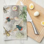 ビーハニーワーカークイーンビーズアンティーク キッチンタオル (四つ折り)