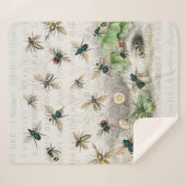 ビーハニーワーカークイーンビーズアンティーク シェルパブランケット (正面(横))