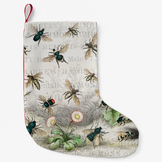 ビーハニーワーカークイーンビーズアンティーク スモールクリスマスストッキング (正面)