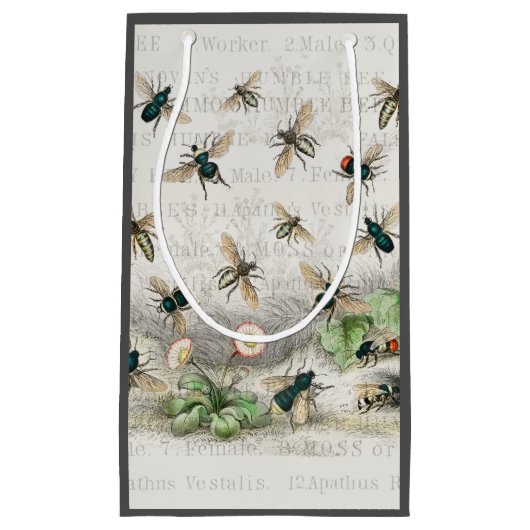 ビーハニーワーカークイーンビーズアンティーク スモールペーパーバッグ (正面)