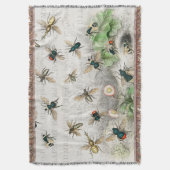 ビーハニーワーカークイーンビーズアンティーク スローブランケット (正面縦)