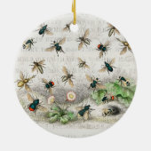 ビーハニーワーカークイーンビーズアンティーク セラミックオーナメント (裏面)