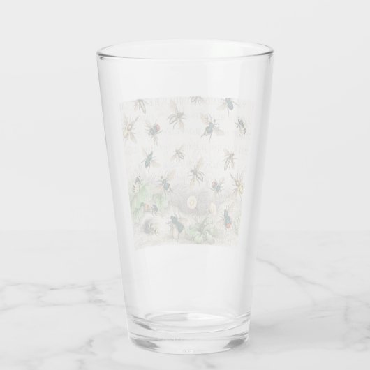 ビーハニーワーカークイーンビーズアンティーク タンブラーグラス (裏面)