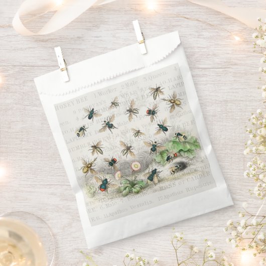 ビーハニーワーカークイーンビーズアンティーク フェイバーバッグ (クリップ留めされた状態)