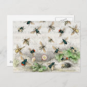 ビーハニーワーカークイーンビーズアンティーク ポストカード (正面/裏面)