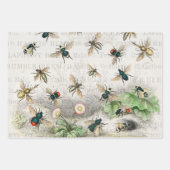 ビーハニーワーカークイーンビーズアンティーク ラッピングペーパーシート (正面3)