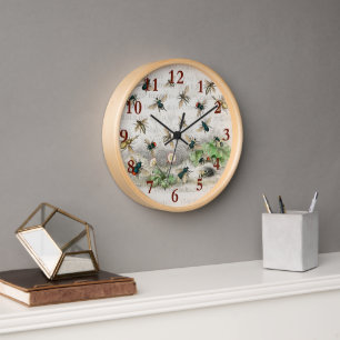 ビーハニーワーカークイーンビーズアンティーク 壁時計