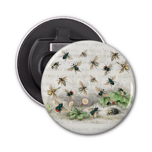 ビーハニーワーカークイーンビーズアンティーク 栓抜き (正面)