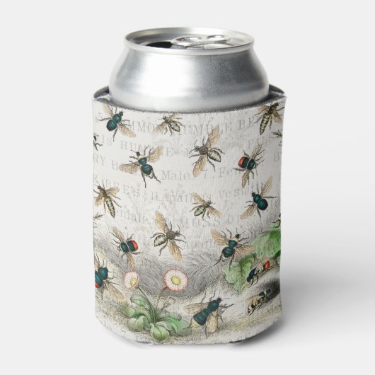 ビーハニーワーカークイーンビーズアンティーク 缶クーラー (缶正面)