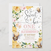 ビーハニー誕生日招待ガールサツビー 招待状 (正面)