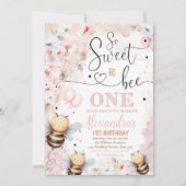 ビーハニー誕生日招待ガールビーハニーパーティー 招待状 (正面)