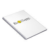 ビーハピータイポグラフィスマイル顔絵文字 ノートブック (右側)