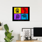 ビーバカラフルー ポスター (ホームオフィス)