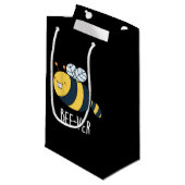 ビーバーおもしろいアニマルビーバービーバーパンプンダークBG スモールペーパーバッグ (正面アングル)