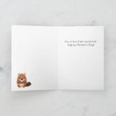 ビーバーおもしろいアニマルプンファーザーズデイカード カード (内部)