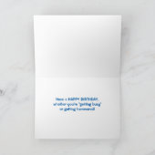 ビーバーおもしろいズが打たれ忙した誕生日 カード (内部)