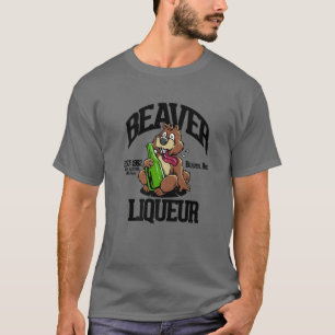 ビーバーおもしろい酒ビーバー液飲用ユーモア Tシャツ