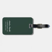 ビーバーおよび山のフード場面ヴィンテージ旅行 ラゲッジタグ (裏面横)