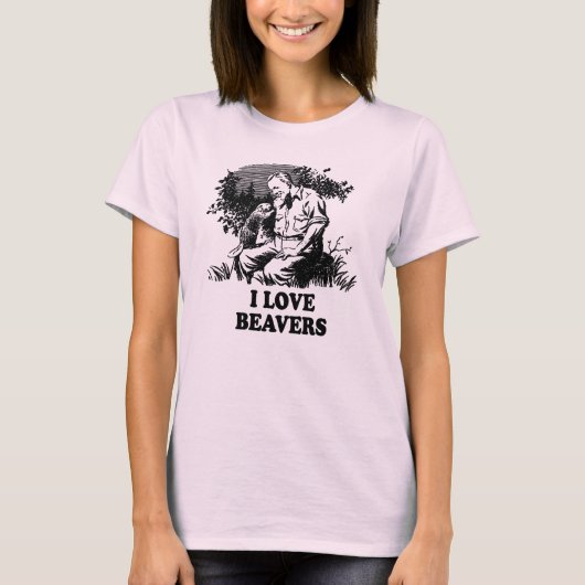 ビーバーが大好き Tシャツ (正面)