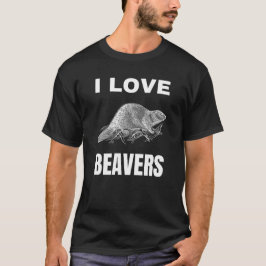 ビーバーが大好き Tシャツ
