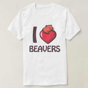 ビーバーが大好き Tシャツ