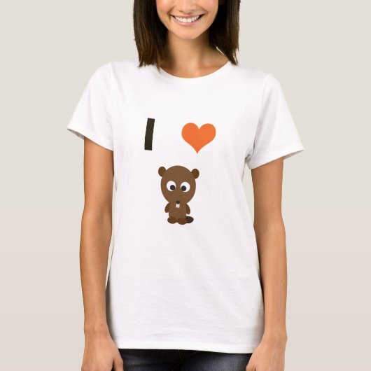 ビーバーが大好き Tシャツ (正面)