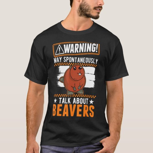 ビーバーについて自発的に話す可能性がある Tシャツ (正面)