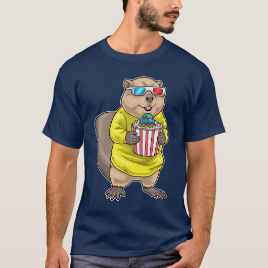 ビーバーのイースター映画館 Tシャツ (正面)