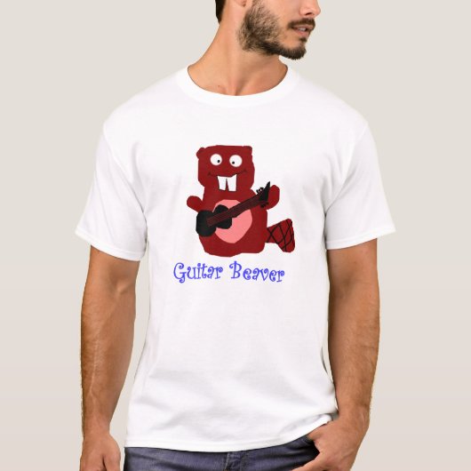 ビーバーのギター Tシャツ (正面)