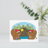 ビーバーのクリスマス シーズンポストカード (スタンド正面)