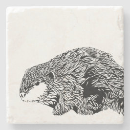 ビーバーのコースター ストーンコースター