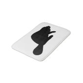 ビーバーのシルエット バスマット (アングル)