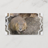 ビーバーのデザインの名刺 名刺 (裏面)