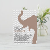 ビーバーの大きな象のベイビーシャワー 招待状 (スタンド正面)