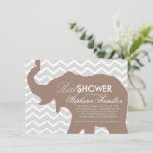 ビーバーの大きな象のベイビーシャワー 招待状 (スタンド正面)