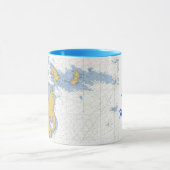 ビーバーの島、MIの航海のな図表のマグ マグカップ (中央)