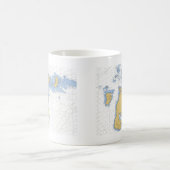 ビーバーの島、MIの航海のな図表 コーヒーマグカップ (中央)