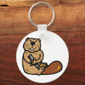 ビーバーの日のための国際的漫画のビーバー キーホルダー (正面)