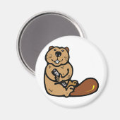 ビーバーの日のための国際的漫画のビーバー マグネット (正面/裏面)