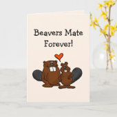 ビーバーの永遠の愛カード カード (黄色い花)