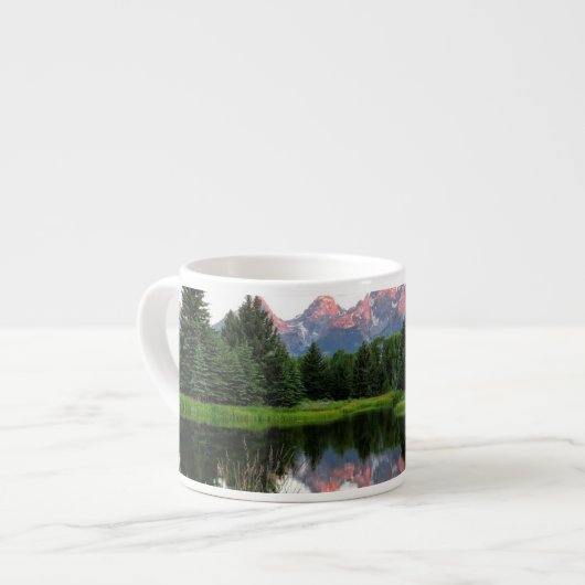 ビーバーの池上のTetonの壮大な反射 エスプレッソカップ (正面左)