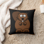 ビーバーの装飾用クッション クッション (ブランケット)