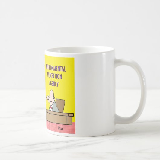 ビーバーの鋭い木の環境保護庁 コーヒーマグカップ (右)