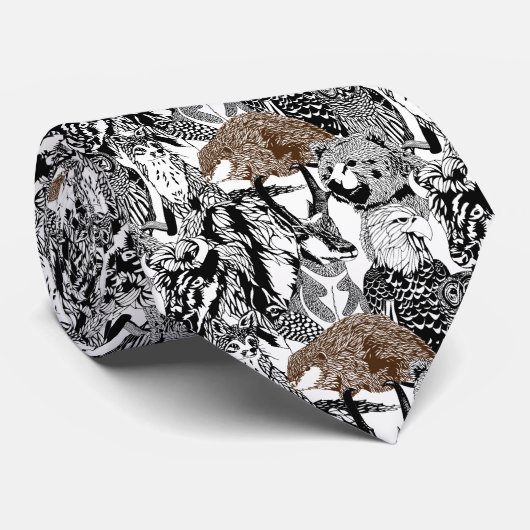 ビーバーの際立つタイ ネクタイ (ロール)