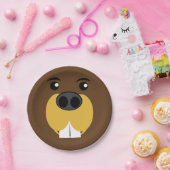 ビーバーの顔 ペーパープレート (パーティー)