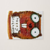 ビーバーはハッピーバースデー漫画を保持 ジグソーパズル (横)